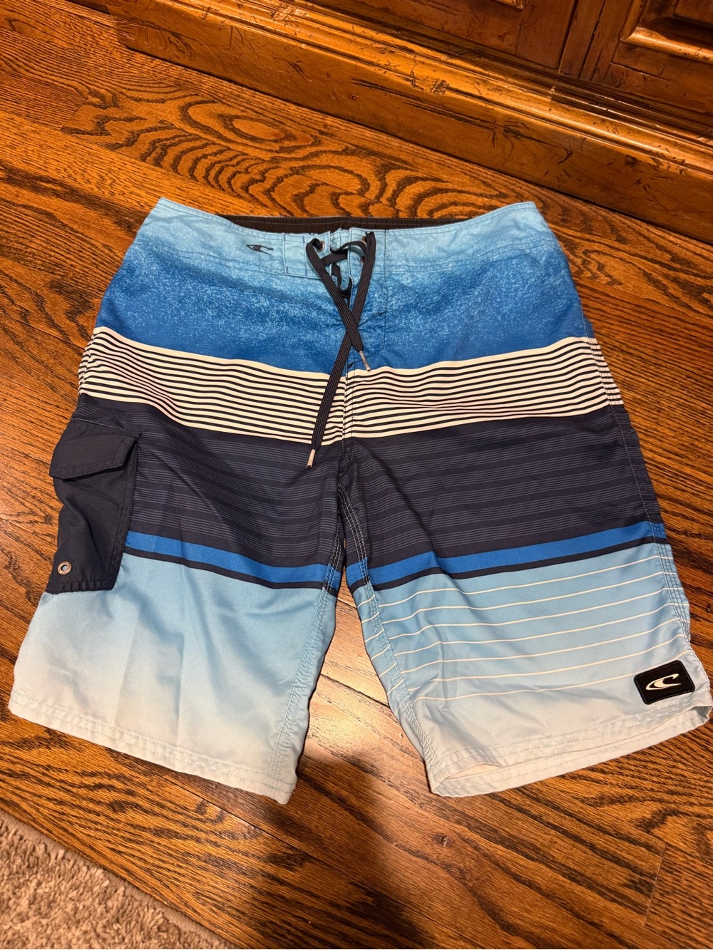 O'Neill Blue Gradient Stripe Swim Shorts